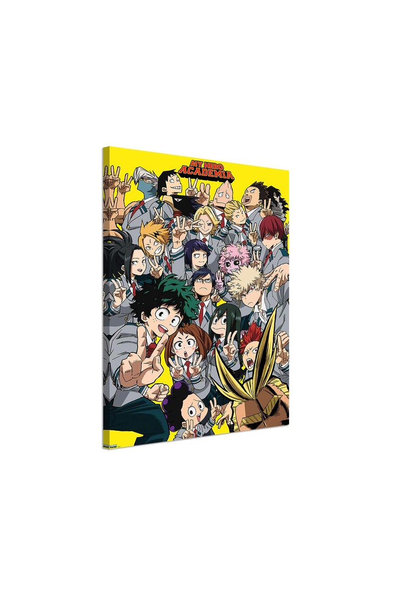 KAIWALK Anime Poster Mha Print on Canvas Painting Wall Art for Living Room Decor Boy Gift(With Frame, Q-MHA 1pcs) - Image 1