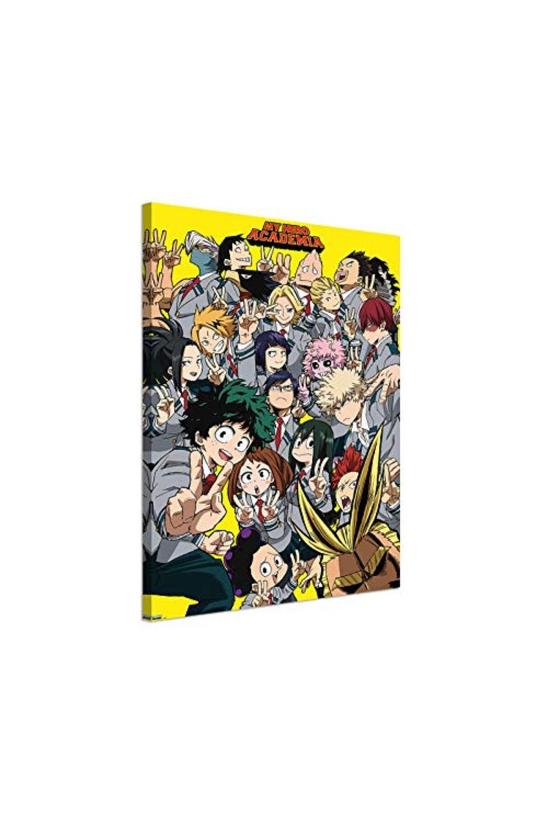 KAIWALK Anime Poster Mha Print on Canvas Painting Wall Art for Living Room Decor Boy Gift(With Frame, Q-MHA 1pcs) - Image 2