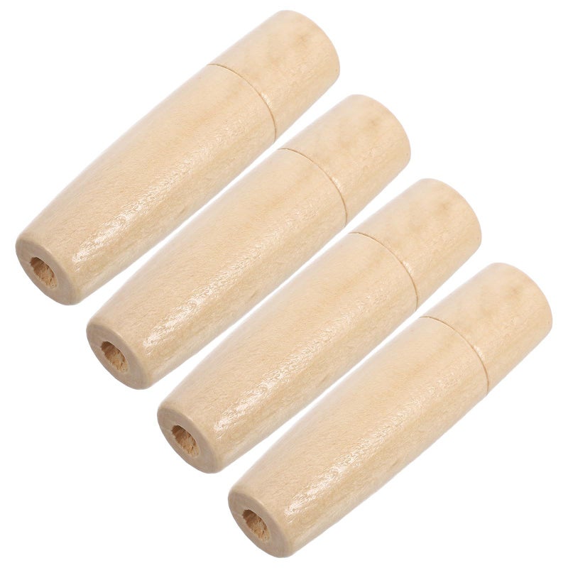 4 Pack Wooden Handle Replacement For Small Grill Barbecue Files Outdoor Kitchen Garden Tool Hardware Accessories - Image 2