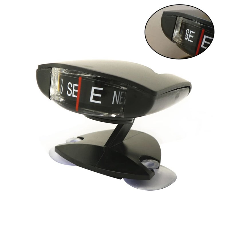 Compact Car Compass Ball with Suction Cup and Adhesive Base for Dashboard Navigation - Image 4
