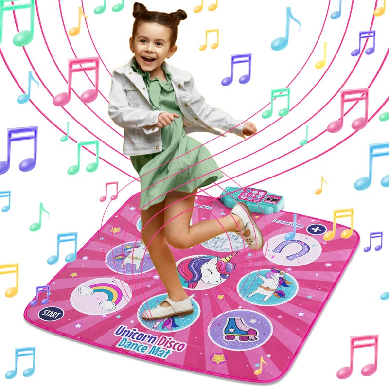 Klevly Unicorn Dance Mat for Kids Ages 6 Plays 5 Levels 5 Songs Unicorn Gifts for 6 Year Old Girl Toys for Girls Gifts for Girls - Image 4