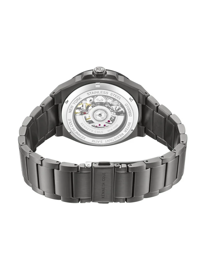 Kenneth Cole New York  Gun Dial Stainless Steel Bracelet Multifunction Watch for Men, 43.5mm for Men | Best Price UAE