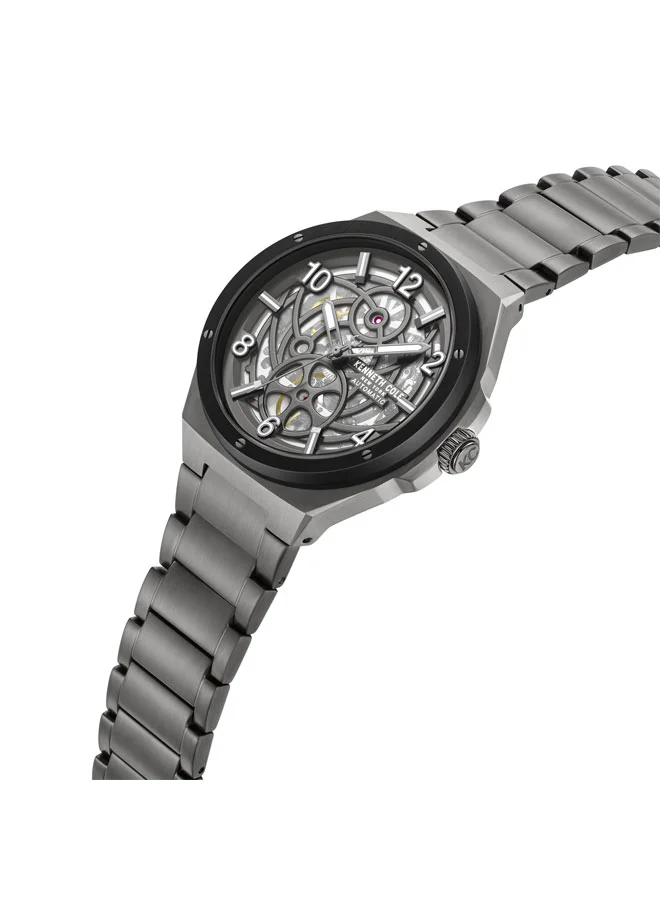 Kenneth Cole New York  Gun Dial Stainless Steel Bracelet Multifunction Watch for Men, 43.5mm for Men | Best Price UAE
