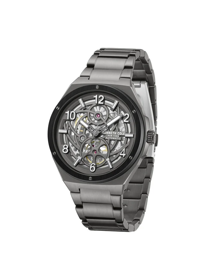 Kenneth Cole New York  Gun Dial Stainless Steel Bracelet Multifunction Watch for Men, 43.5mm for Men | Best Price UAE