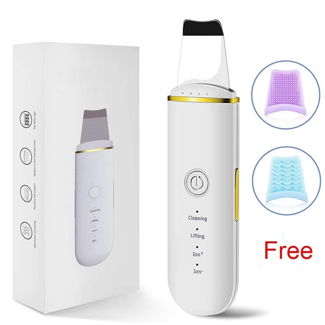 Generic Ultrasonic Skin Scrubber Facial Cleanser Blackhead Remover White (gold edge) cpy-01 shovel machine 