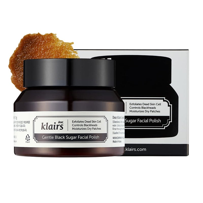 DearKlairs [DearKlairs] Gentle Black Sugar Facial Polish, exfoliate, scrub, blackhead remover, 110g, 3.88 oz