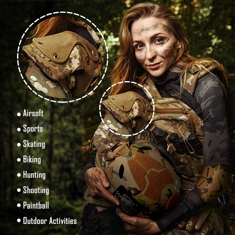 ACTIONUNION Professional Tactical Combat Knee and Elbow Protective Pads Sets Advanced Tactical Gear Set for Airsoft Paintball Hunting Army Skate Outdoor Sports… - Image 2