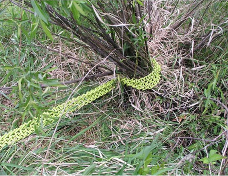 Brush Grubber Heavy Duty Shrub Clump Tree Log Metal Chain Grubber Tool, Use with ATVs and UTVs, Green - Image 3