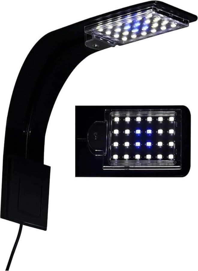 KSH STORE Aquarium Fish Tank Light 10W 24 LED Planted Clip Lamp White Super Slim for 25-40 cm Fish Tank Plants Grow Lighting - Image 1