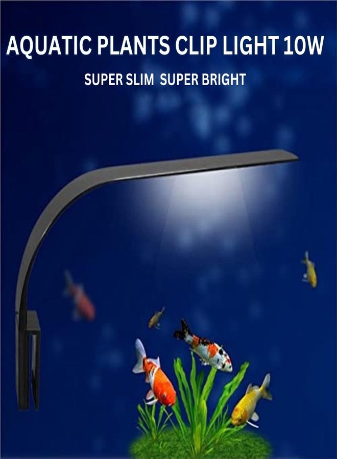 KSH STORE Aquarium Fish Tank Light 10W 24 LED Planted Clip Lamp White Super Slim for 25-40 cm Fish Tank Plants Grow Lighting - Image 2