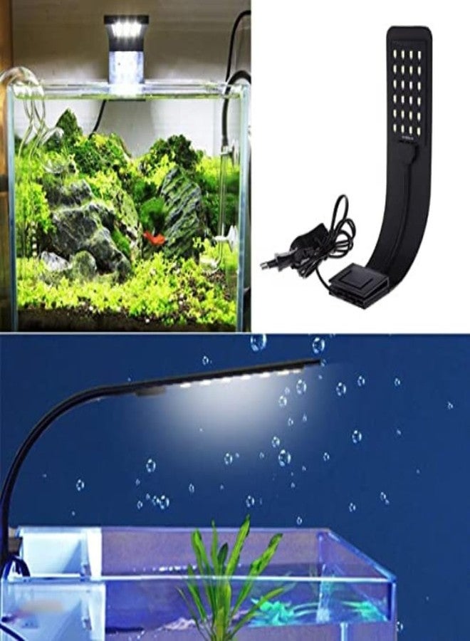 KSH STORE Aquarium Fish Tank Light 10W 24 LED Planted Clip Lamp White Super Slim for 25-40 cm Fish Tank Plants Grow Lighting - Image 3