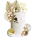 LEFUBABY White Gold Balls Cake Toppers Balls Birthday Cake Decorations for Birthday Boho Wedding Baby Shower Party Decoration White Gold - Image 3