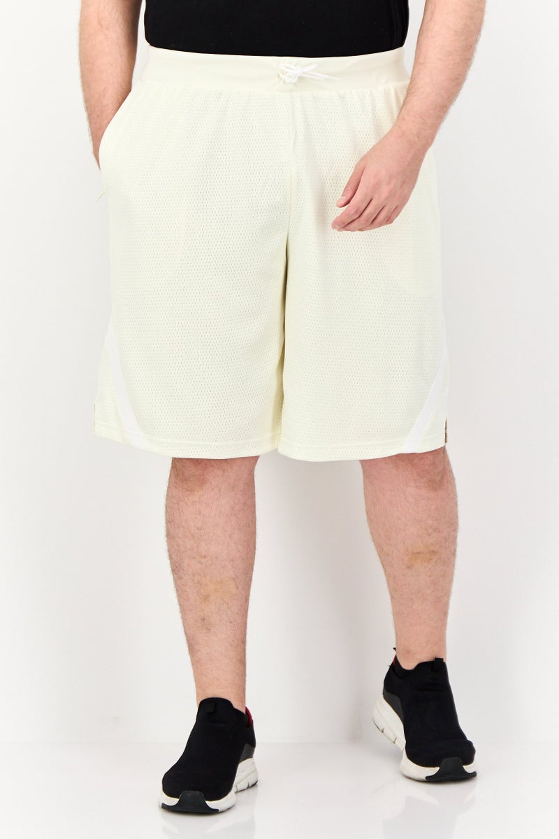 Adidas Men Sportswear Fit 11 Inseam Outdoor Shorts, Ivory - Image 1