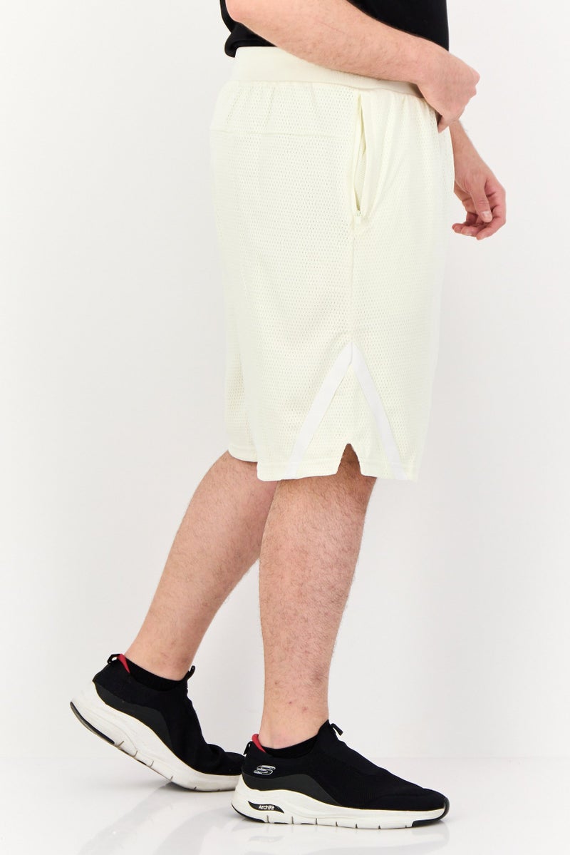 Adidas Men Sportswear Fit 11 Inseam Outdoor Shorts, Ivory - Image 4