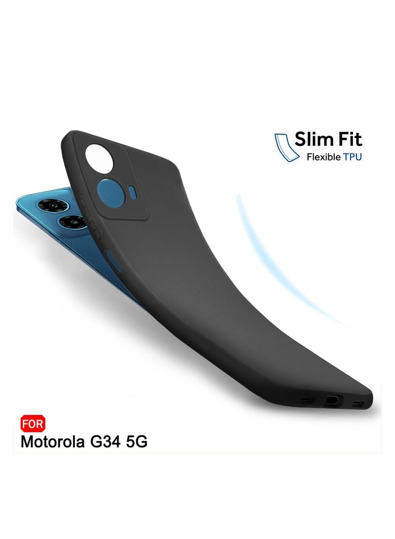 Case for Motorola Moto G34 Cover Soft TPU Ultra-Slim Stylish Protective Cover for Motorola Moto G34 - Image 2