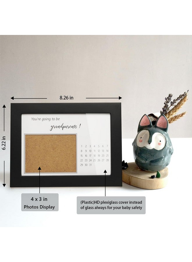 HAMUIERS Pregnancy Announcement for Grandparents, Sonogram Picture Frame, Baby Announcement Sign, Surprise Baby Reveal Ideas to Grandparents Ultrasound Keepsake Frame, First Time Grandparents Gifts, Black - Image 5