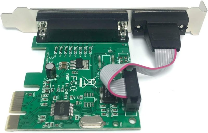 ELIATER PCIe Combo Serial Parallel Expansion Card PCI Express to Printer LPT Port RS232 Com Port Adapter IEEE 1284 Controller Card WCH382 Chip for Desktop PC Windows 10 with Low Bracket - Image 3