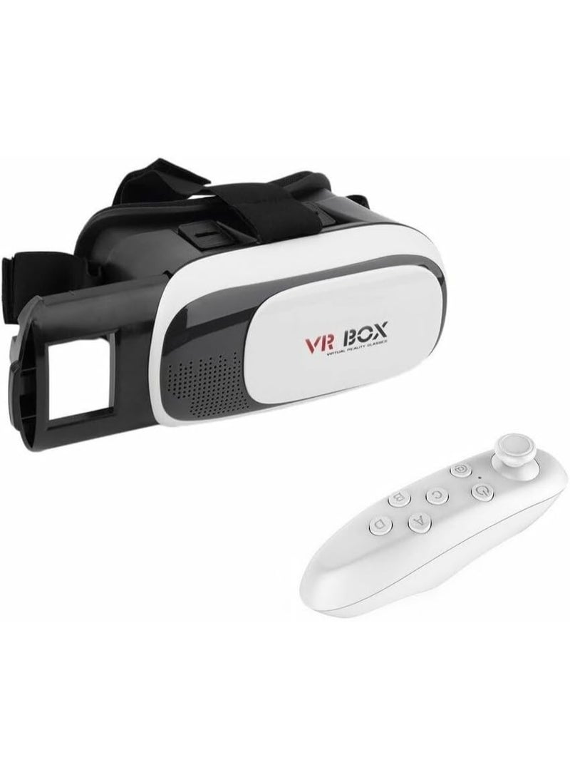 VR Headset for Phone with Controller, Full Screen Visual Wide-Angle Glasses Box - Image 1