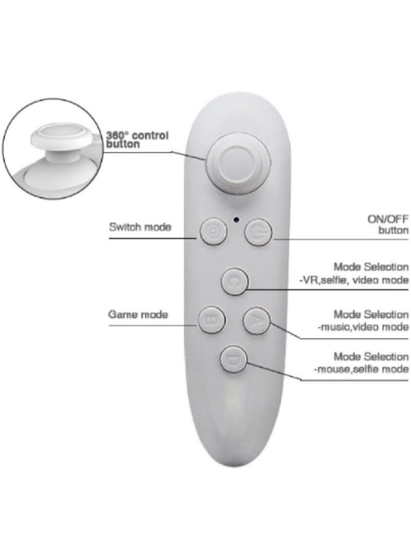 VR Headset for Phone with Controller, Full Screen Visual Wide-Angle Glasses Box - Image 2