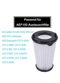 SYOSI Replacement Filters with AEG Ergorapido Vacuum Cleaner,HEPA Fabric Vacuum Filter for AEG CX7 CX7-2 AEF150 Vacuum Cleaner(4-Pack)  - Image 3