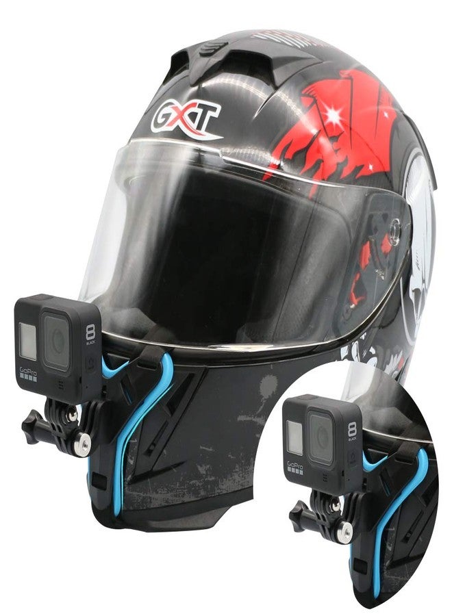 سكيزن حامل حزام الذقن القابل للتعديل لخوذة الدراجات النارية من SKEZN متوافق مع GoPro Hero 12/11/10/9/8 و DJI Action 4 و AKASO والمزيد (BC-3) - Image 1