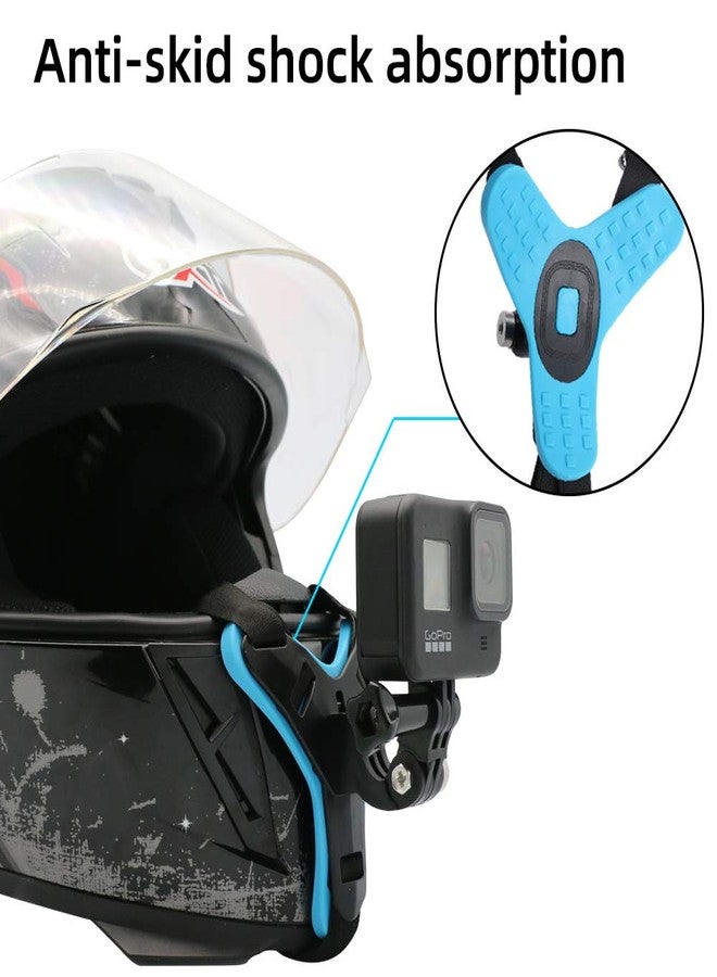 سكيزن حامل حزام الذقن القابل للتعديل لخوذة الدراجات النارية من SKEZN متوافق مع GoPro Hero 12/11/10/9/8 و DJI Action 4 و AKASO والمزيد (BC-3) - Image 4