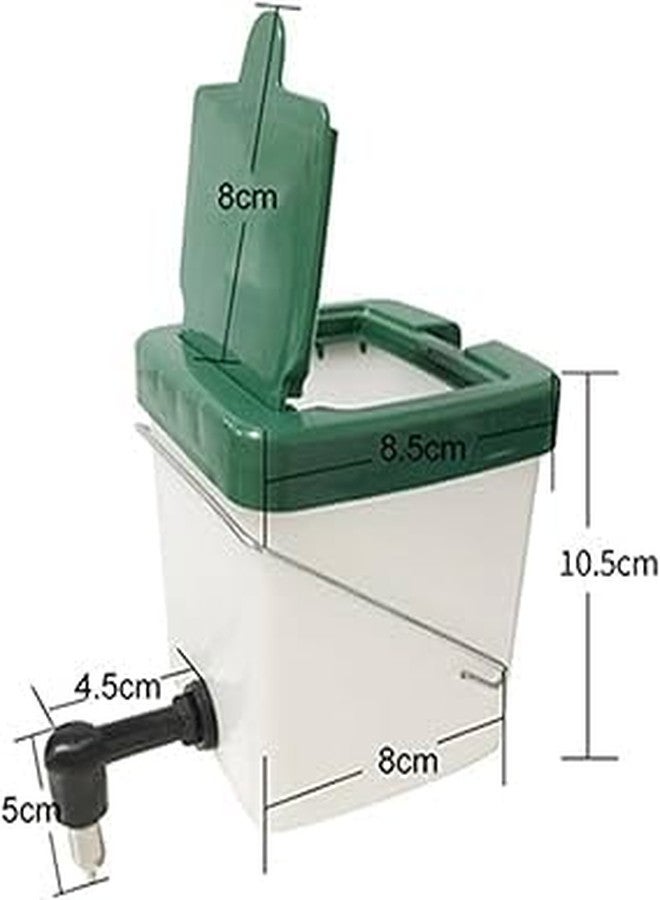 Bethlehem Automatic Drinker Water Rabbit 500 ml Pet Water Bottle Dispenser for Rabbit Hutch, Cage Mounted, White and Green Pack 1 - Image 3