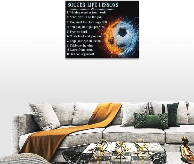 Fuzawet Soccer Life Lessons Canvas Wall Art - Image 4