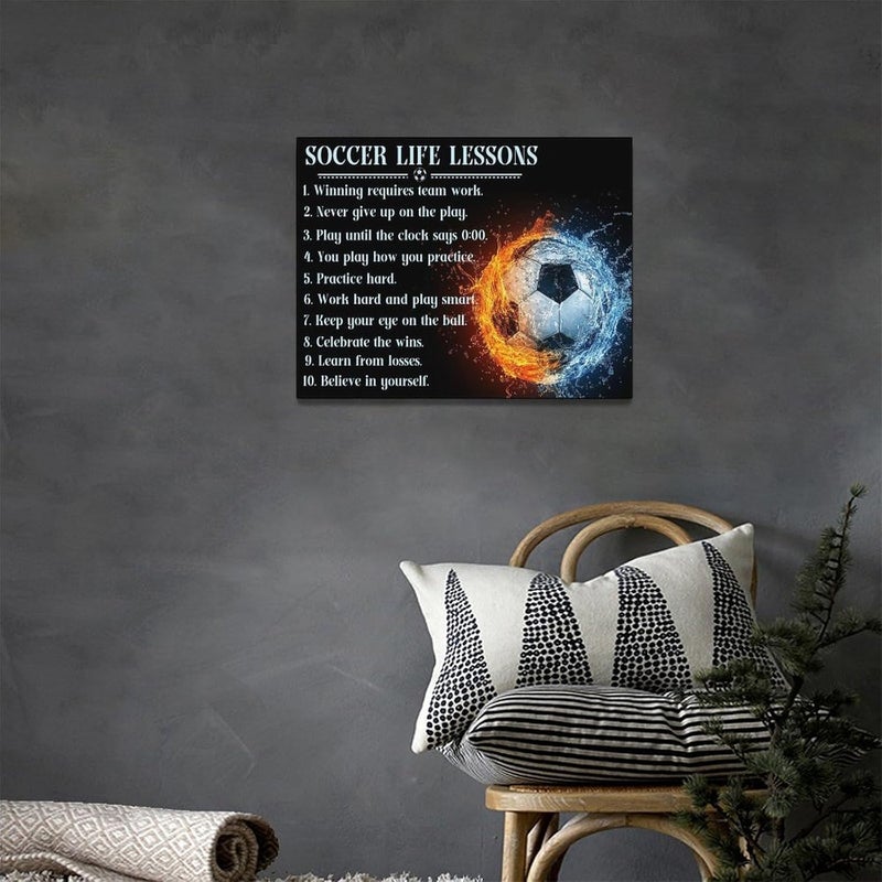 Fuzawet Soccer Life Lessons Canvas Wall Art - Image 2