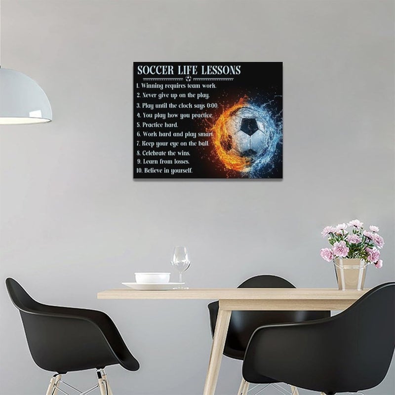 Fuzawet Soccer Life Lessons Canvas Wall Art - Image 3