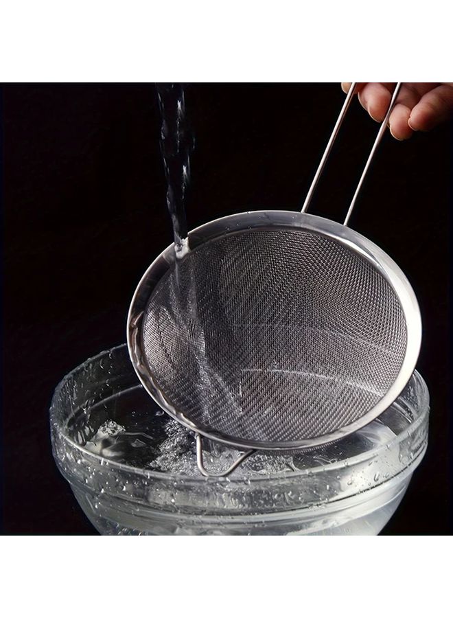 Small Size Stainless Steel Strainer Filter Sieve Oil Separator Spoon Foam Beater - Image 5