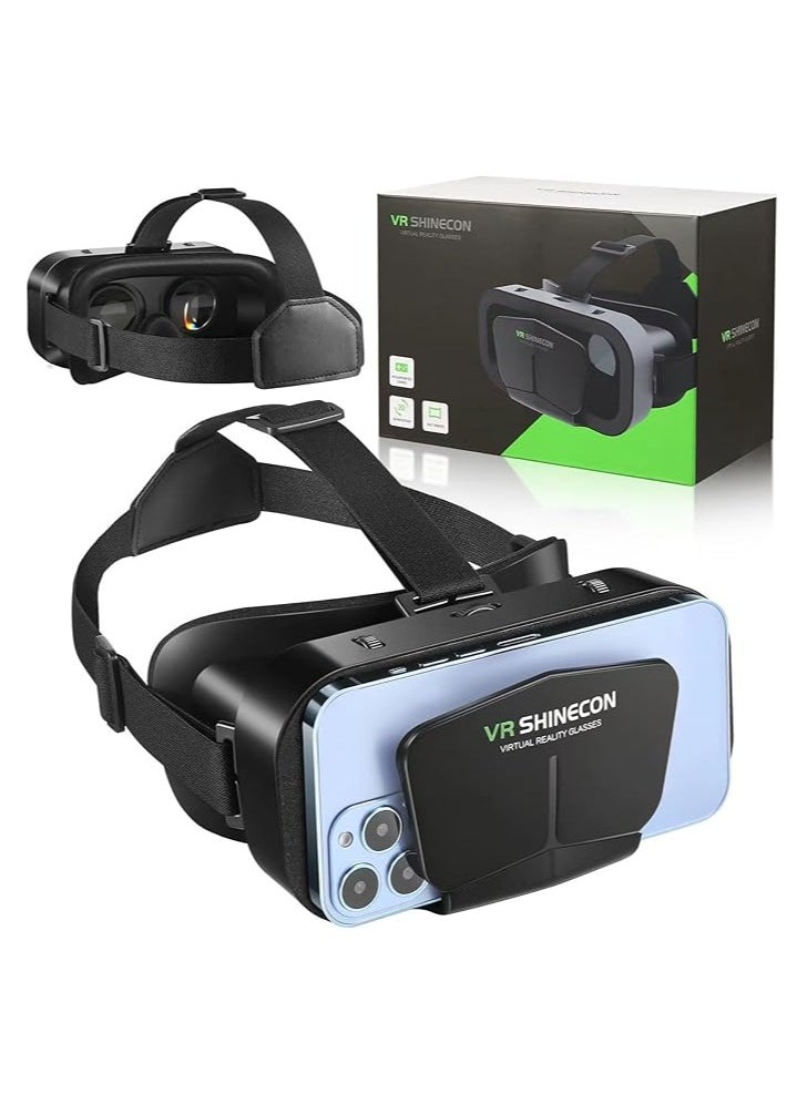 Generic - VR SHINECON Virtual Reality VR Headset 3D Glasses Headset Helmets VR Goggles for TV, Movies & Video Games Compatible iOS, Android &Support 4.7-7 inch - Image 1
