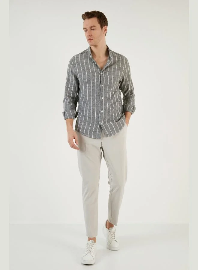 Buratti  Buratti Cotton Striped Regular Fit Button-down Collar Shirt Men's SHIRT CF21S112480 for Men | Best Price UAE