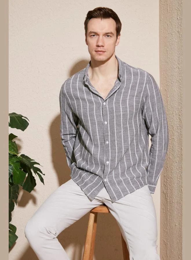 Buratti  Buratti Cotton Striped Regular Fit Button-down Collar Shirt Men's SHIRT CF21S112480 for Men | Best Price UAE