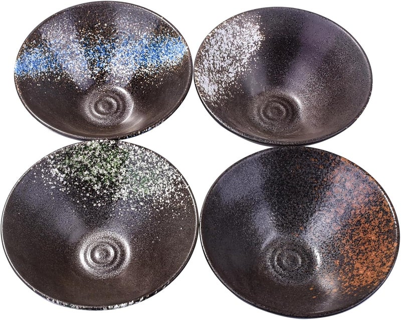 LMRLCS Ceramic Ramen Bowl Set  335 oz Japanese 78 Inch Large Porcelain Noodle Bowls for Cereal Soup Pho Udon Asian Noodles  Deep Serving Bowls Set of 4 - Image 1