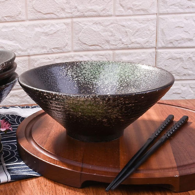 LMRLCS Ceramic Ramen Bowl Set  335 oz Japanese 78 Inch Large Porcelain Noodle Bowls for Cereal Soup Pho Udon Asian Noodles  Deep Serving Bowls Set of 4 - Image 4