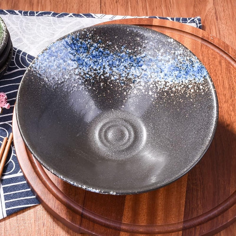 LMRLCS Ceramic Ramen Bowl Set  335 oz Japanese 78 Inch Large Porcelain Noodle Bowls for Cereal Soup Pho Udon Asian Noodles  Deep Serving Bowls Set of 4 - Image 5