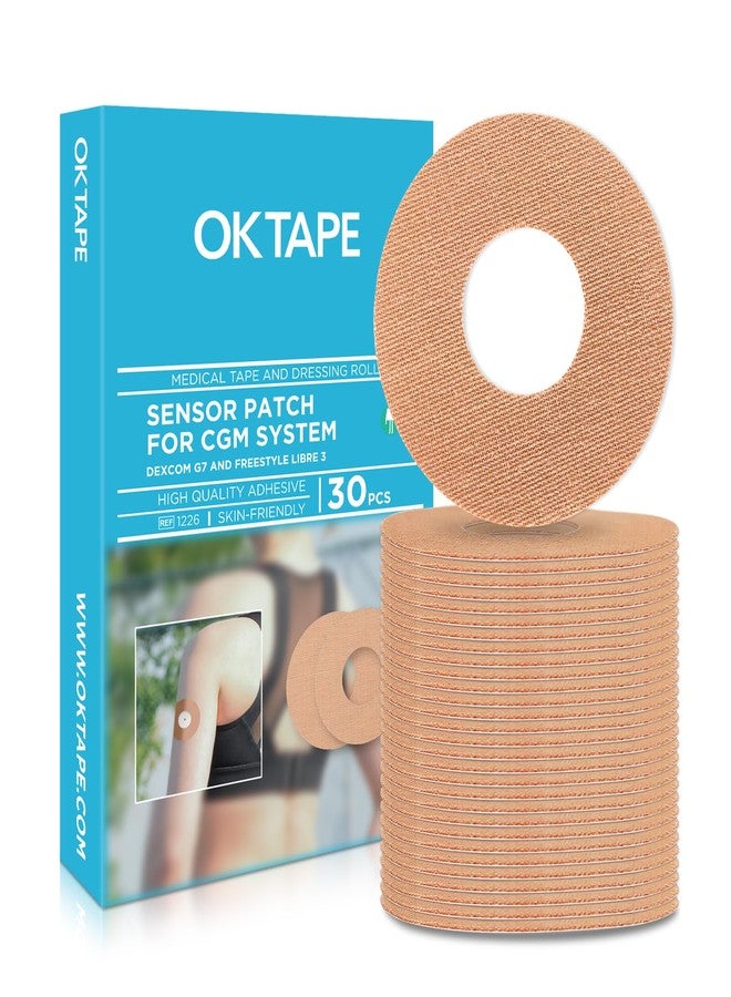 OK TAPE Adhesive Paches for Lib3/G7, Waterproof and Sweetproof Tape, Long Last and Latex Free,30pcs Beige - Image 1