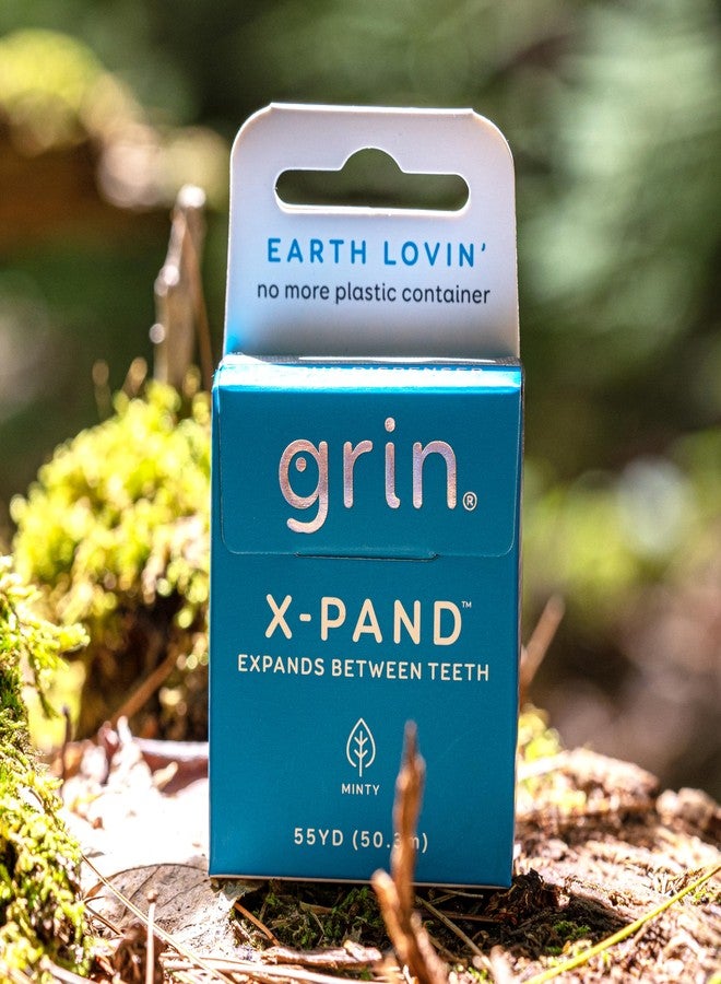 GRIN X-Pand Floss Box, Expands Between Teeth, 55 Yards (50.3m), Minty Flavor, Recyclable Packaging, 165 Feet of Strong Fine Dental Floss, No More Plastic Container, No Shredding or Breaking - Image 4