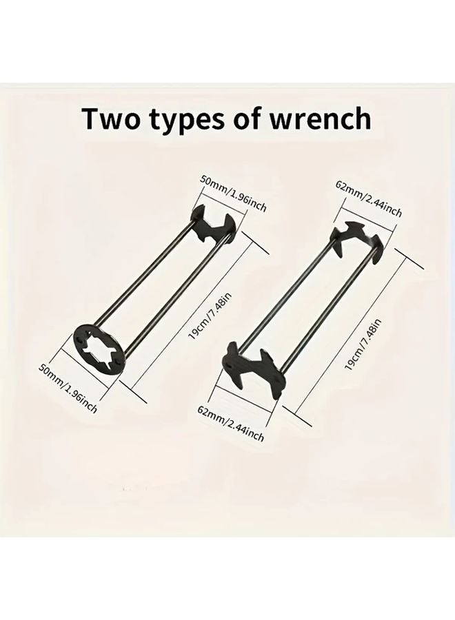 2pcs Multifunctional Sink Wrench For Faucet Installation Removal Repair In Tight Spaces - Image 3