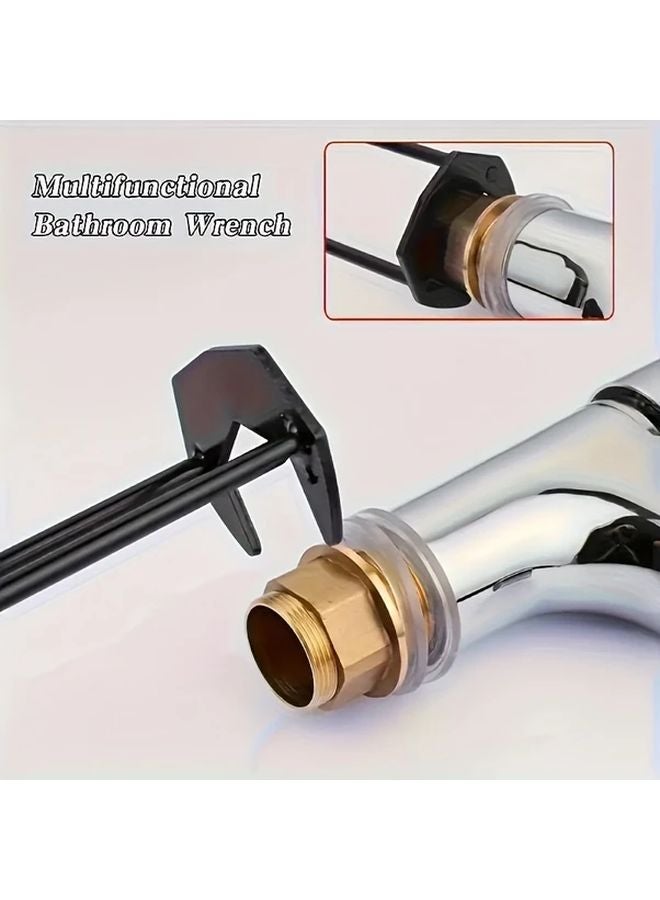 2pcs Multifunctional Sink Wrench For Faucet Installation Removal Repair In Tight Spaces - Image 4