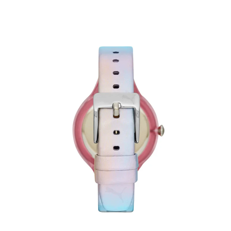بوما Women's Analog Quartz Watch With Silver Iridescent Leather Strap - 5 ATM - PU P1030