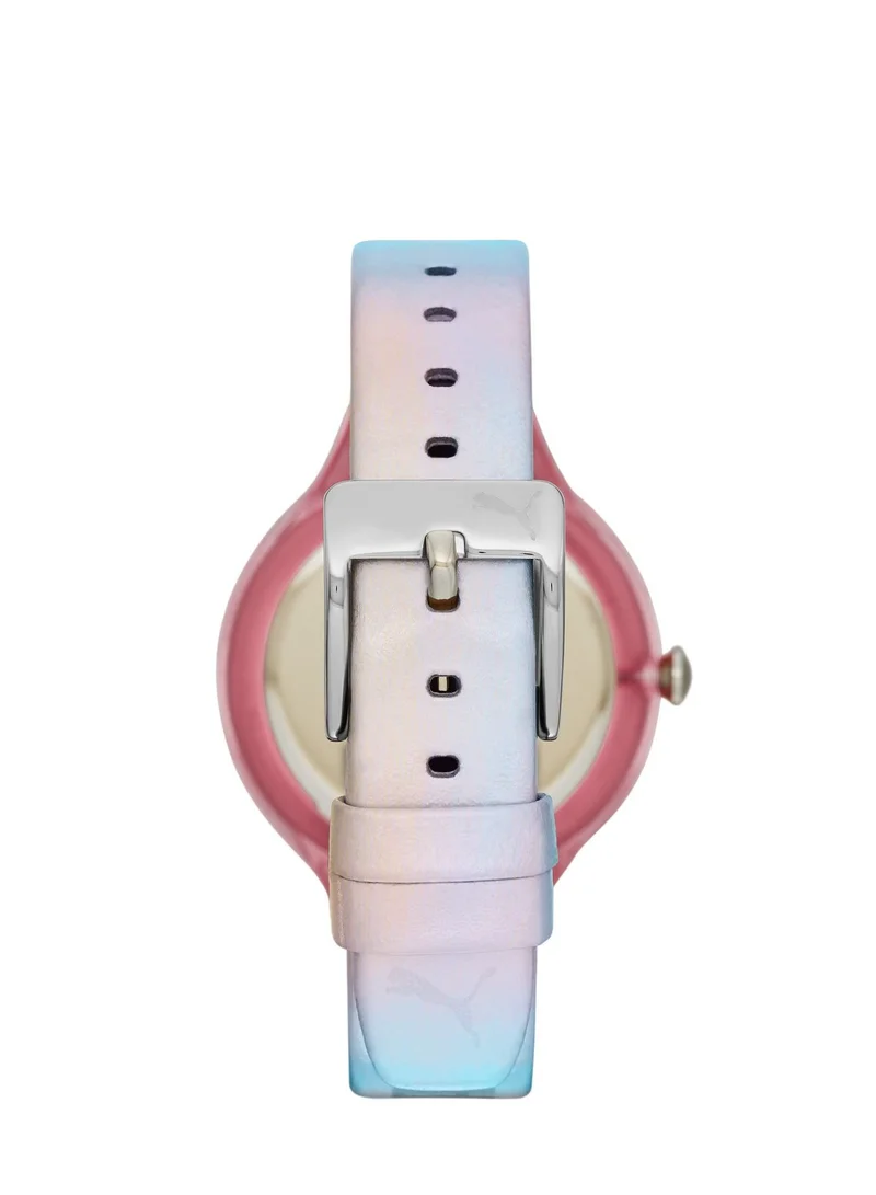 بوما Women's Analog Quartz Watch With Silver Iridescent Leather Strap - 5 ATM - PU P1030