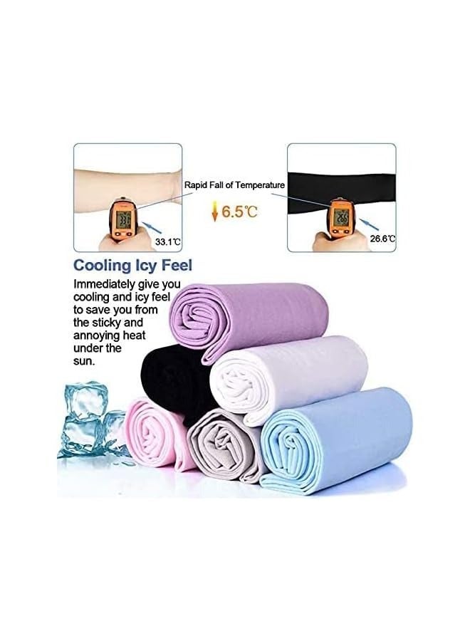 PROMASS 7 Pairs UV Protection Cooling Arm Sleeves for Women Men, Sunblock Protective Long Arm Cover Warmer - Image 5