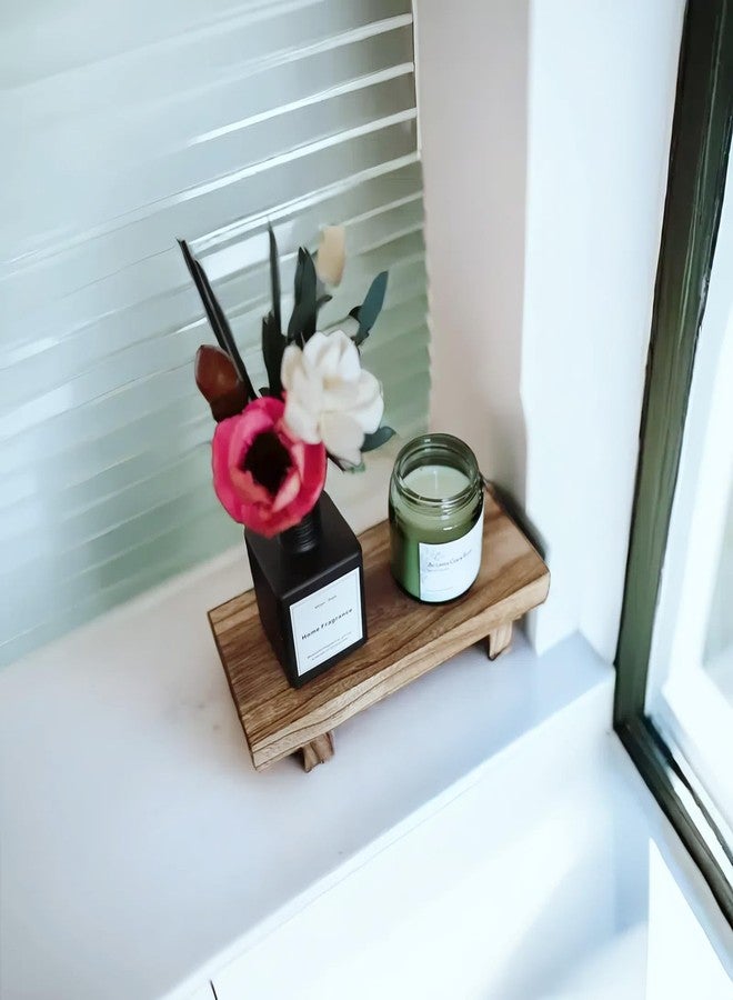 Missraza Wooden Display Riser, 8.66x3.54in Pedestal Stand, Natural Wood, Perfect for Bathroom/Kitchen Counter - Image 3