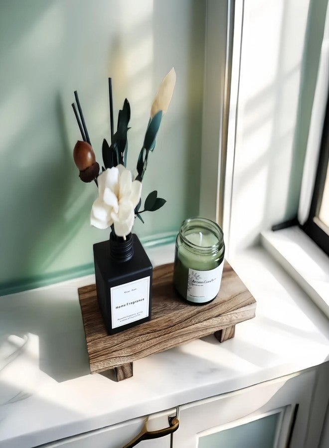 Missraza Wooden Display Riser, 8.66x3.54in Pedestal Stand, Natural Wood, Perfect for Bathroom/Kitchen Counter - Image 2
