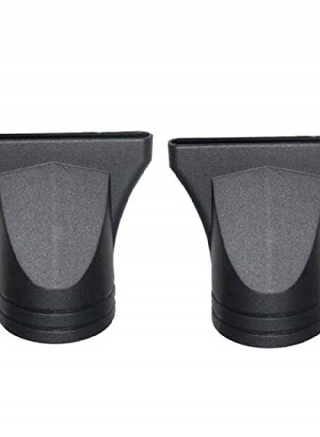 DNHCLL Pack of 2 Black Professional Plastic Hair Dryer Diffuser, Dryer Nozzle Wide Design Plastic Hair Dryer Nozzle Replacement Blow Flat Hairdressing Salon Styling Tool - Image 1