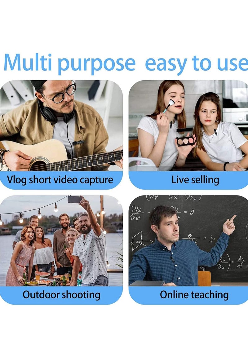 2 in 1 iphone or type-c Wireless Lavalier Microphone For IPhone, Plug Play, Portable Audio Video Recording Mic for Youtube, Live Stream, Vlog, Interview, Laptops PC - Image 3