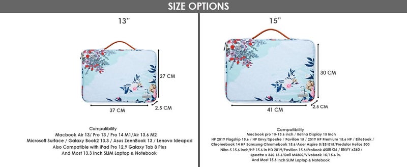 Probus Flower Bloom Canvas Printed Laptop Sleeve Case Cover for Macbook/Laptop | Compatible with 13.3" Laptops - Image 3