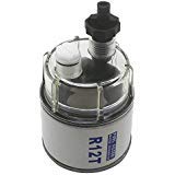 KIPA R12T Fuel Filter Water Separator 120AT NPT ZG1419 and Nylon Collection bowl For Automotive Racor R12T 10 Micron Marine Diesel Engine 38 Inch NPT Outboard Motor Generator Spinon Housing